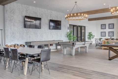 Clubhouse with Pool Table at The Heights at Legend Hills, Clearfield, UT