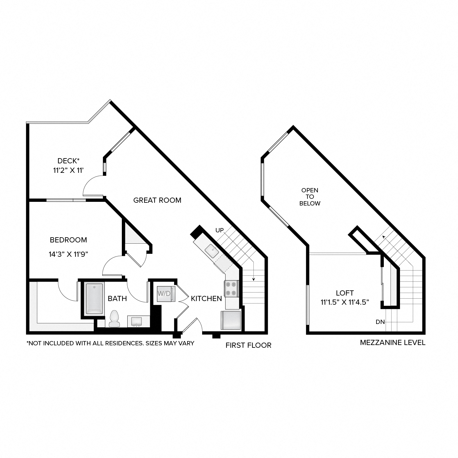 The Jackson Deluxe Loft 1 Bed/1 Bath