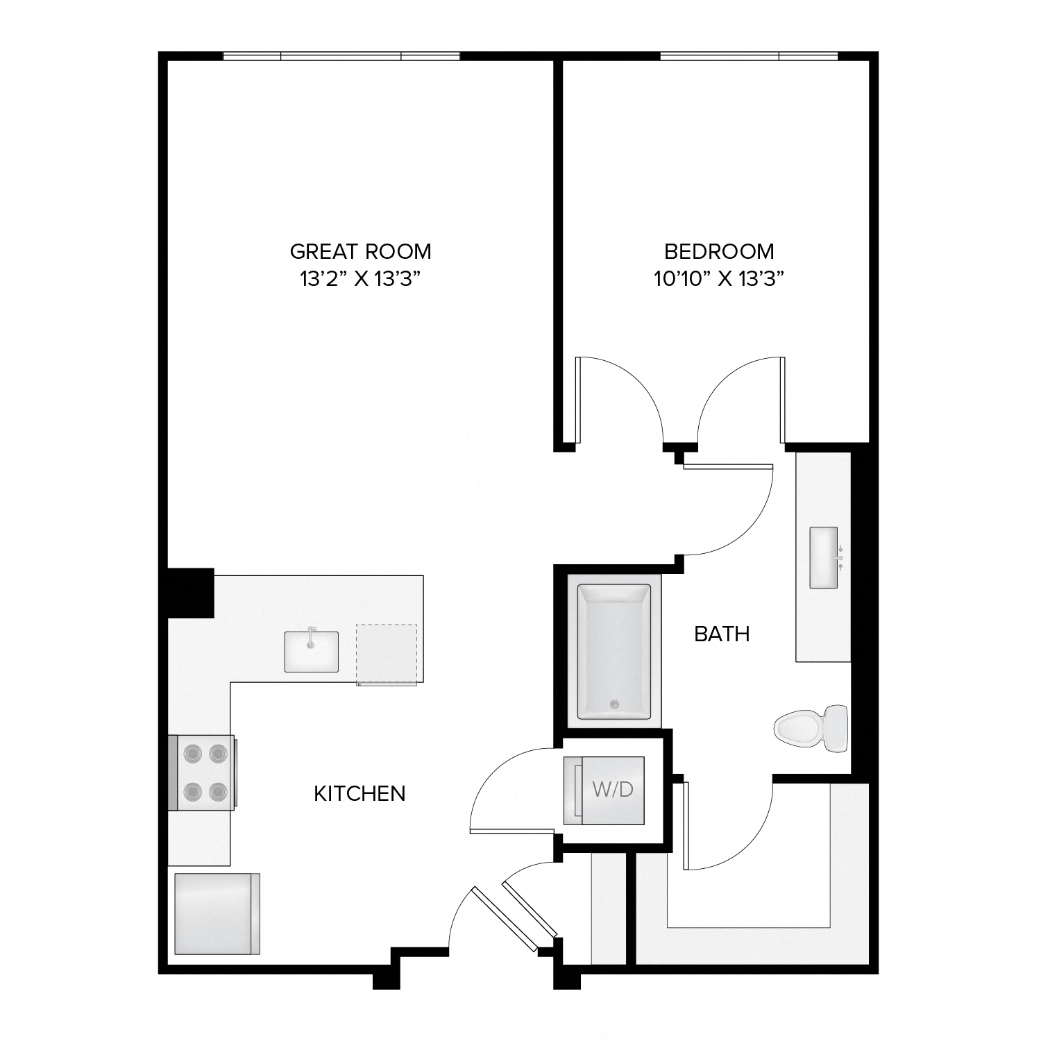 The Jefferson 1 Bed/1 Bath