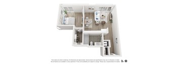 One Bedroom Floor Plan  at The LC, Los Angeles, 90038