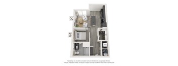 a 1 bedroom floor plan  woodland heights apartments