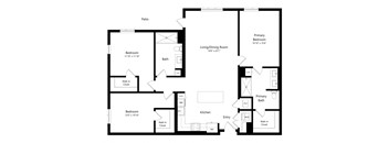 a floor plan of a house with an open floor plan