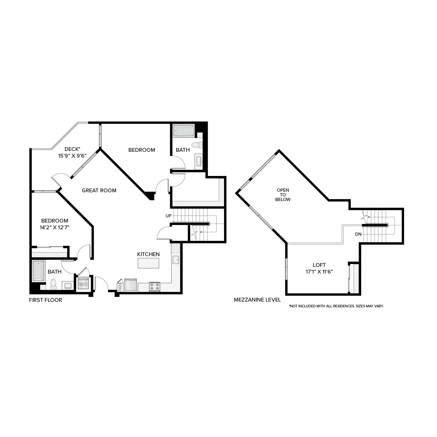 The Oak Loft 2 Bed/2 Bath