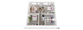 2 beedroom floor plan