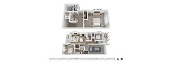 3 bedroom 3d floor plan