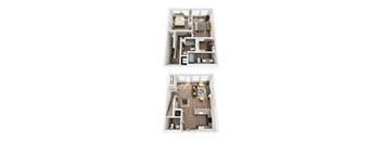 a stylized floor plan of a 2103 sq ft apartment
