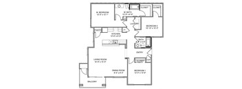 A black and white image of a house floor plan.