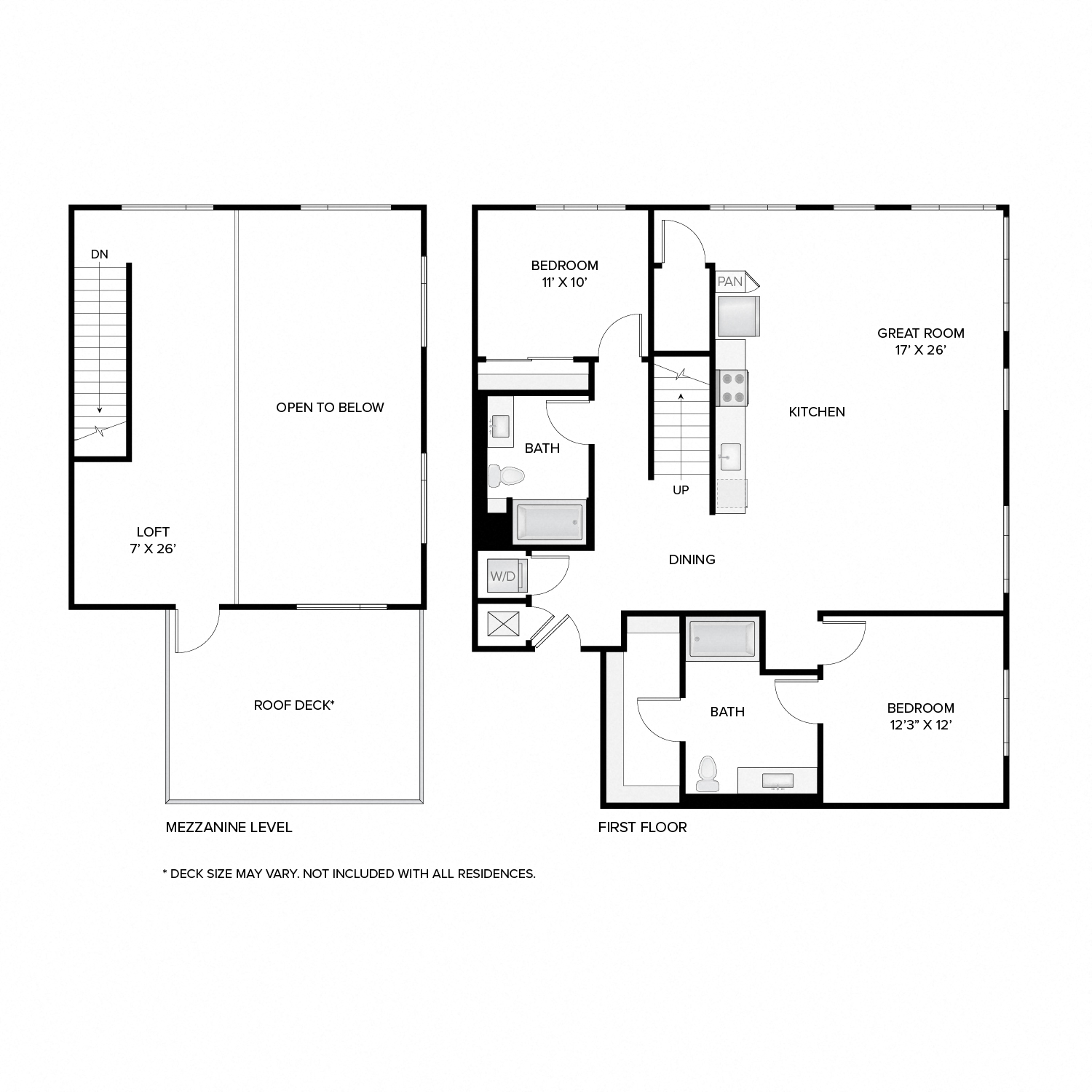The Washington Deluxe Loft 2 Bed/2 Bath