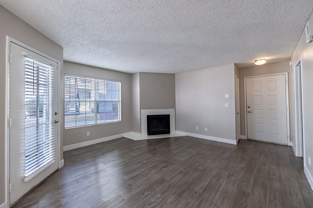 living room with fireplace