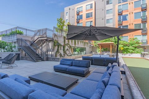 outdoor seating area