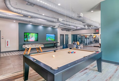 play a game of pool in our games room