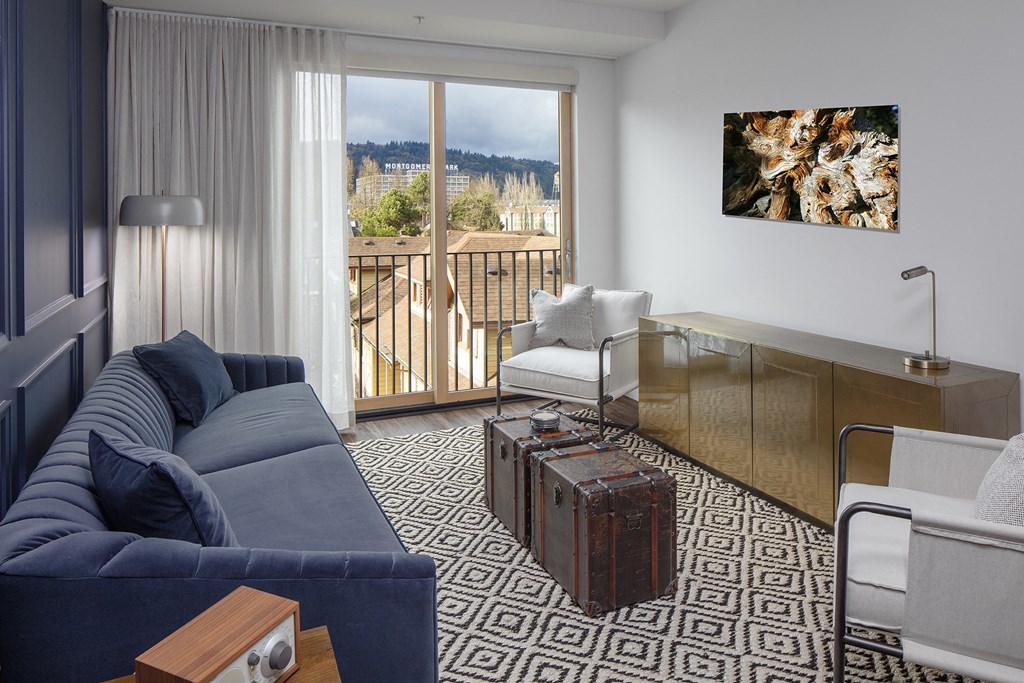 Living Room Interior at The Fitz, Portland, Oregon