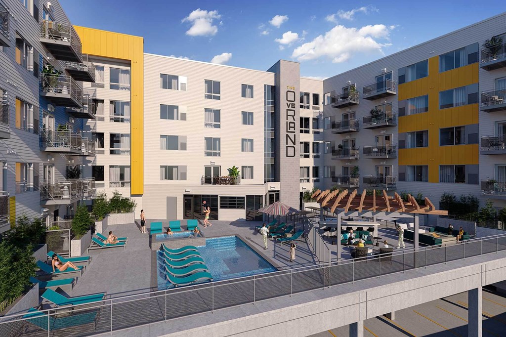 pool and lounge area