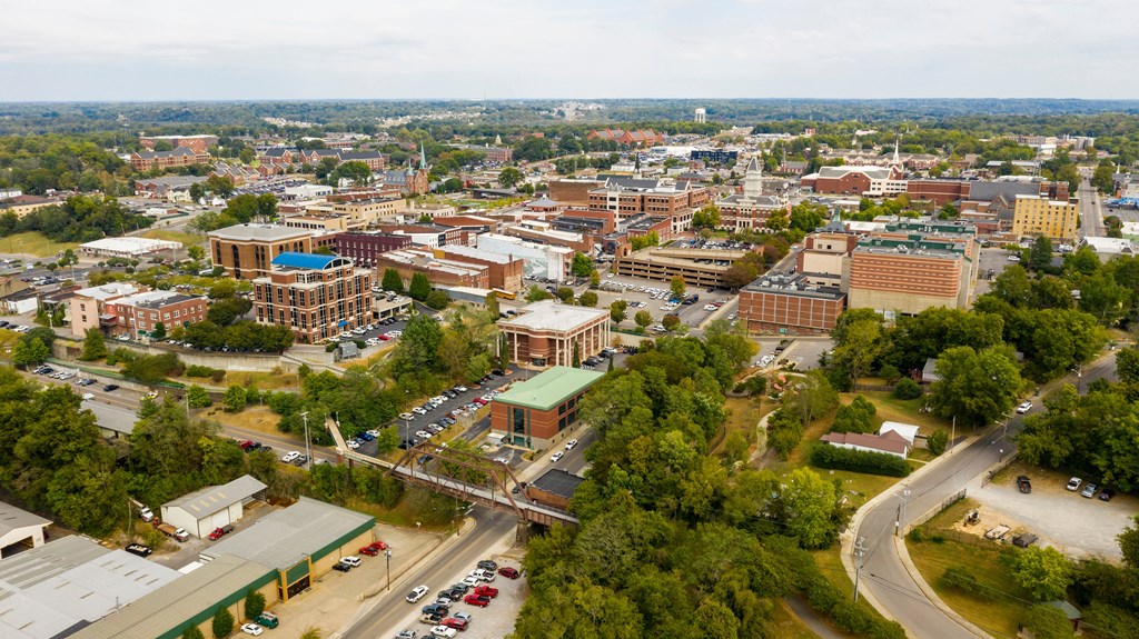 drone photo of buildings