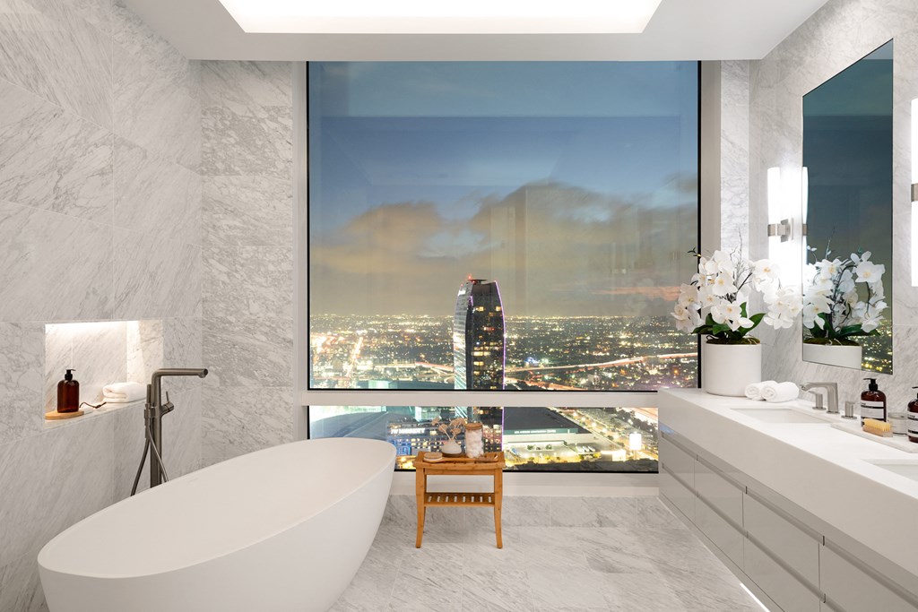 THEA Penthouse Bathroom with Soaking Tub and View