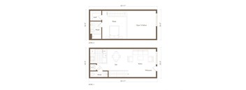 A floor plan shows two levels of a room with labeled rooms such as sleep and wash.