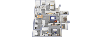 B1 Floor Plan at The Solena Apartments, Las Vegas