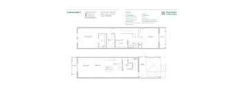 A floor plan for a townhome with a 3-story townhome and a 2-story townhome.