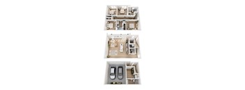 A set of four images showing different floor plans of a house.