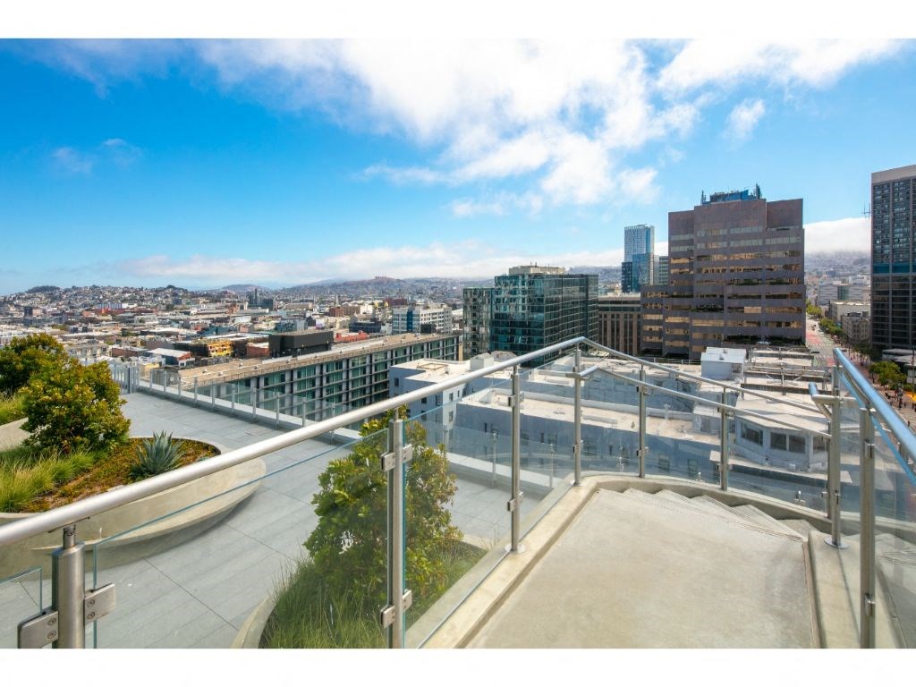 a view of the city of san francisco from the top of a building