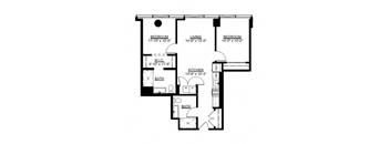 the floor plan of the residence has a mix of bedrooms and baths