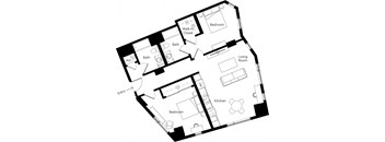 floor plan of the lower level of the house