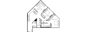 A floor plan of a house with a pantry and a linen closet.