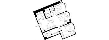 floor plan of the lower level of the house