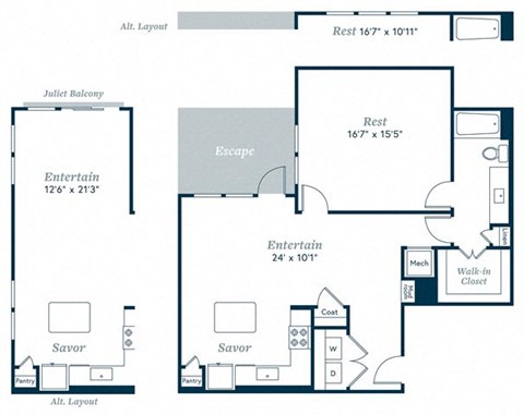 One bedroom one bathroom