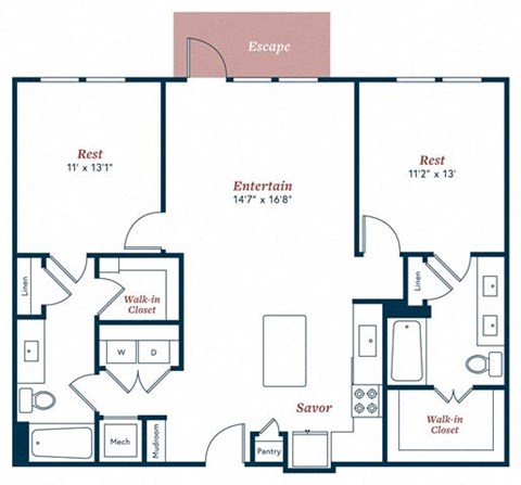 Two bedroom Two bathroom
