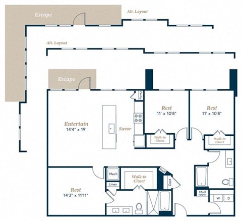 Three bedroom Two bathroom