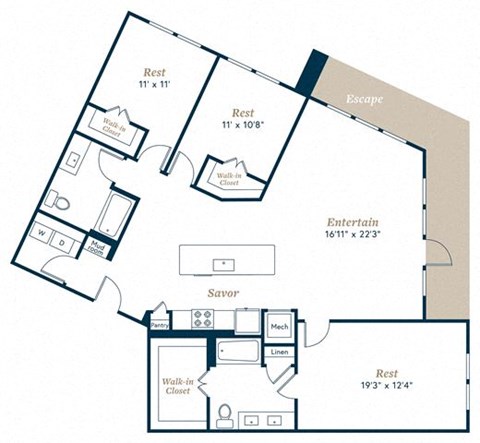 Three bedroom Two bathroom