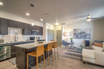 furnished model living room and kitchen - Photo Gallery 3