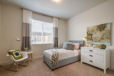 furnished model bedroom