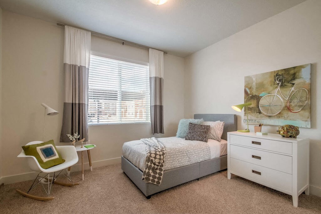 furnished model bedroom