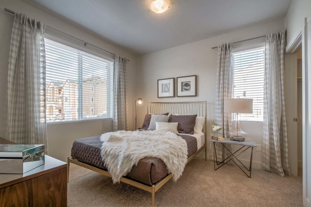 furnished model bedroom