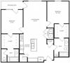 2 bed 2 bath 1061 sf