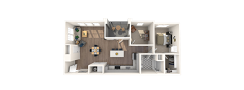 Premier One Bedroom, One Bathroom Large with a Den