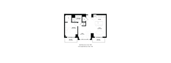 a green floor plan of a house with roommates