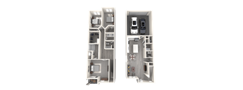 Unit A Floor Plan at Townes at Peace Way, Las Vegas