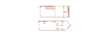 a floor plan and a elevation of a house