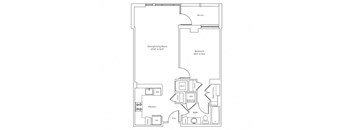 a floor plan of a bedroom apartment