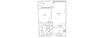 a floor plan of a bedroom apartment