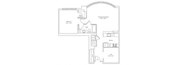 a floor plan of a bedroom apartment