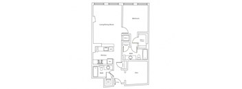 a floor plan of a bedroom apartment