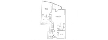a floor plan of a bedroom apartment