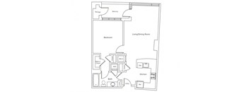 a floor plan of a bedroom apartment