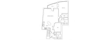 a floor plan of a bedroom apartment