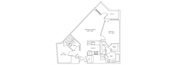 a floor plan of a bedroom apartment