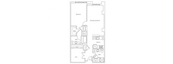 a floor plan of a bedroom apartment